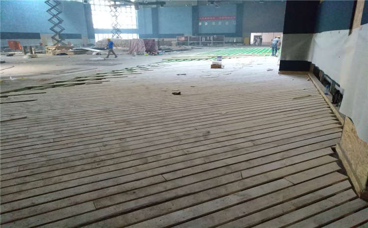 指接板NBA籃球場木地板板式龍骨結構