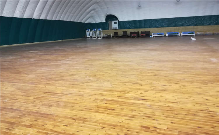 橡膠木乒乓球館木地板板式龍骨結構