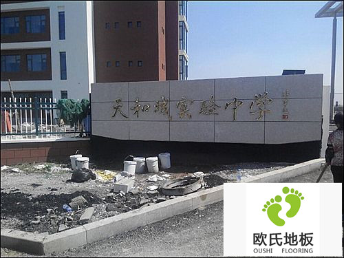 天津天和城實驗中學室內籃球館木地板工程案例
