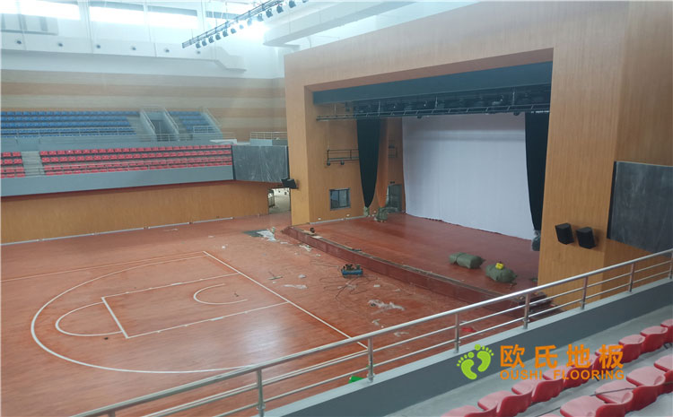 福建漳州市一職業(yè)學(xué)院體育館木地板案例